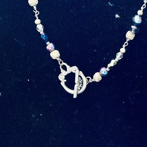 Black spinel and genuine Tahitian black pearl 22" necklace - Picture 4 of 4